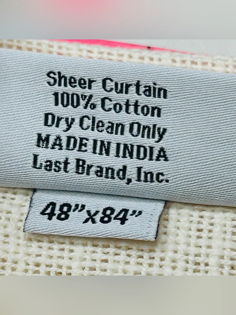 NWOT QUINCE Set Of 2 48x84 Cotton Sheer Curtains Ivory 9311